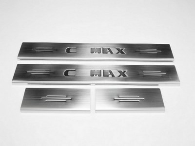Накладки на пороги  (нерж.) 4 шт FORD C-MAX GRAND  2011 >
